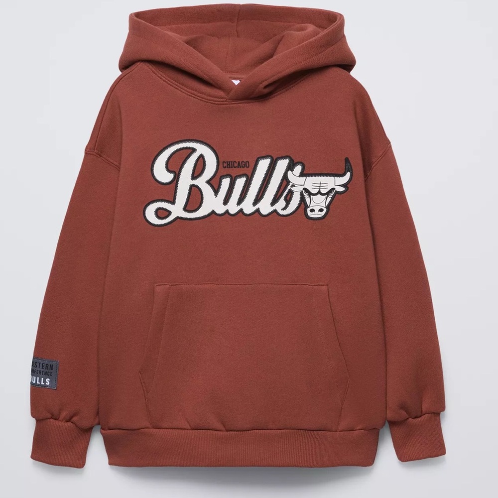 Zara Kids Bulls Hoodie - Brick Red